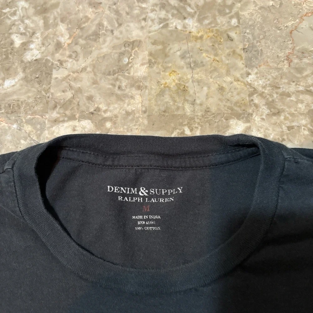 Ralph Lauren Denim And Supply Shirt Mens Medium Black Duck Camo Pocket Tee